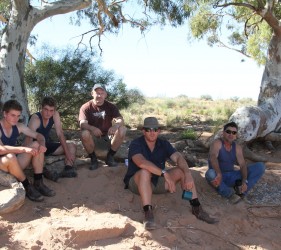 Jack, Angus, Vic, Mark and Whippet