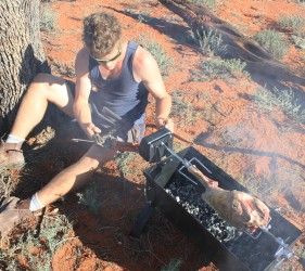 Jack fixing the spit